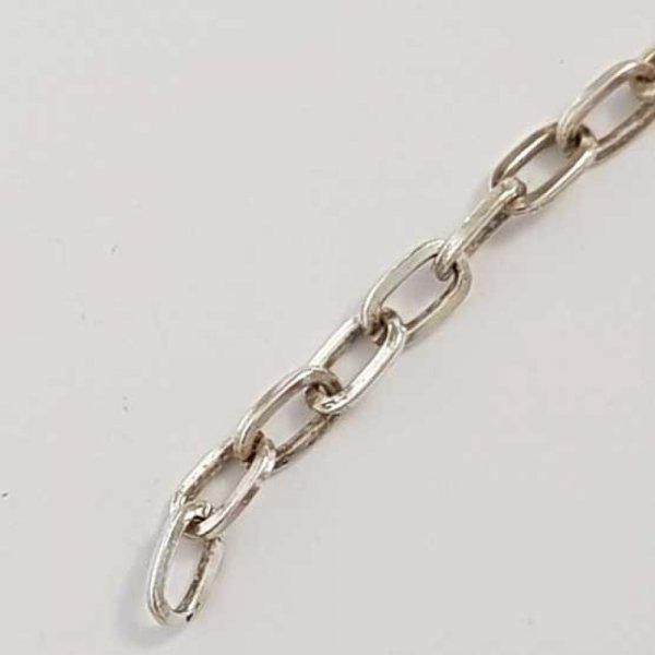 0.50 cm de chaine plate Argent N&deg;04 9 x 5 mm