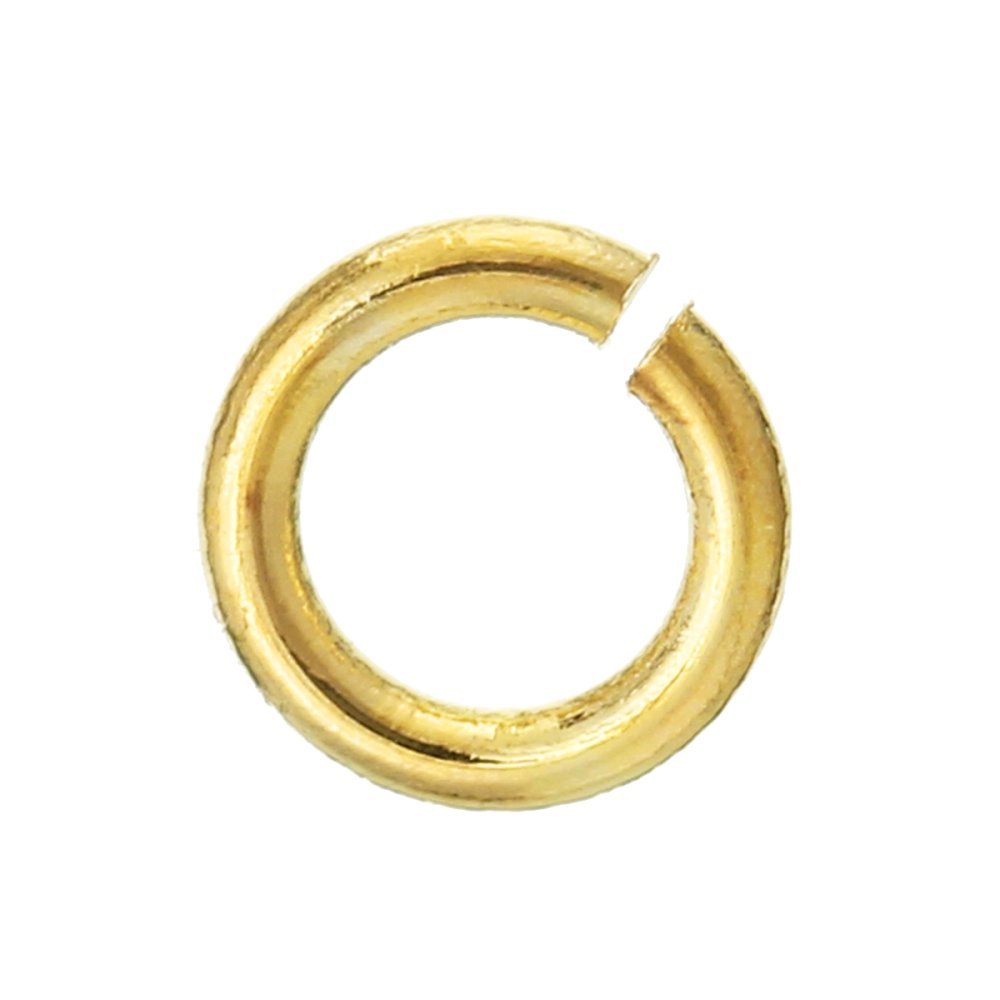 10 anillos de unión abiertos 04 mm chapados en oro de 18 quilates N°01