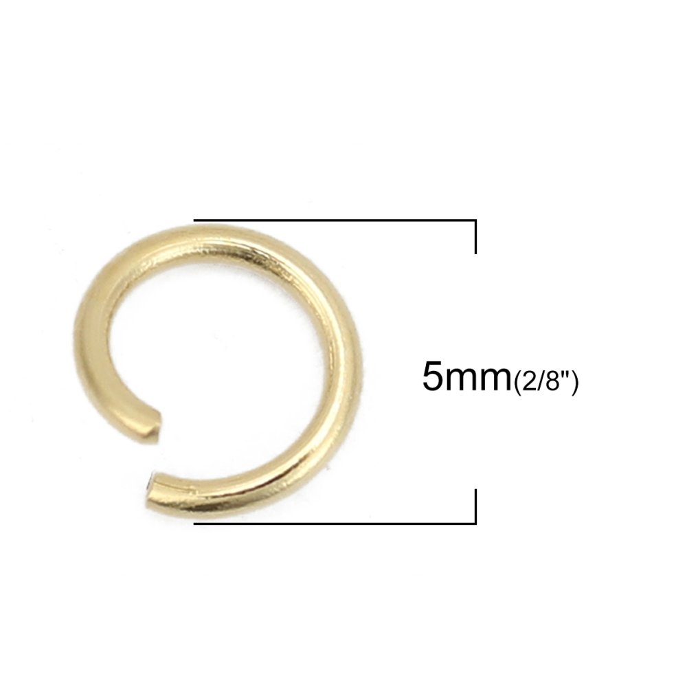 Anillos de unión dorados 10 Open 05 mm