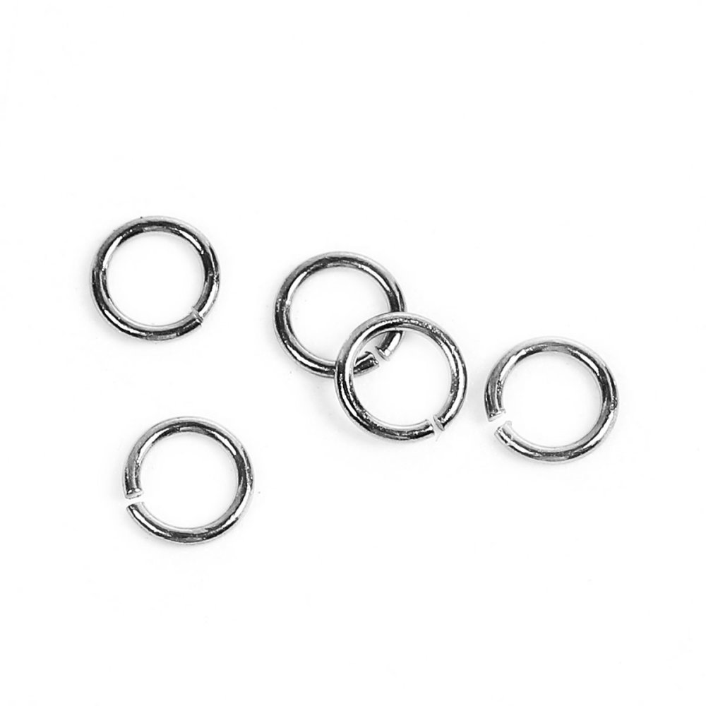 10 Anillos de junta abierta 04 mm Acero inoxidable nº 01-02