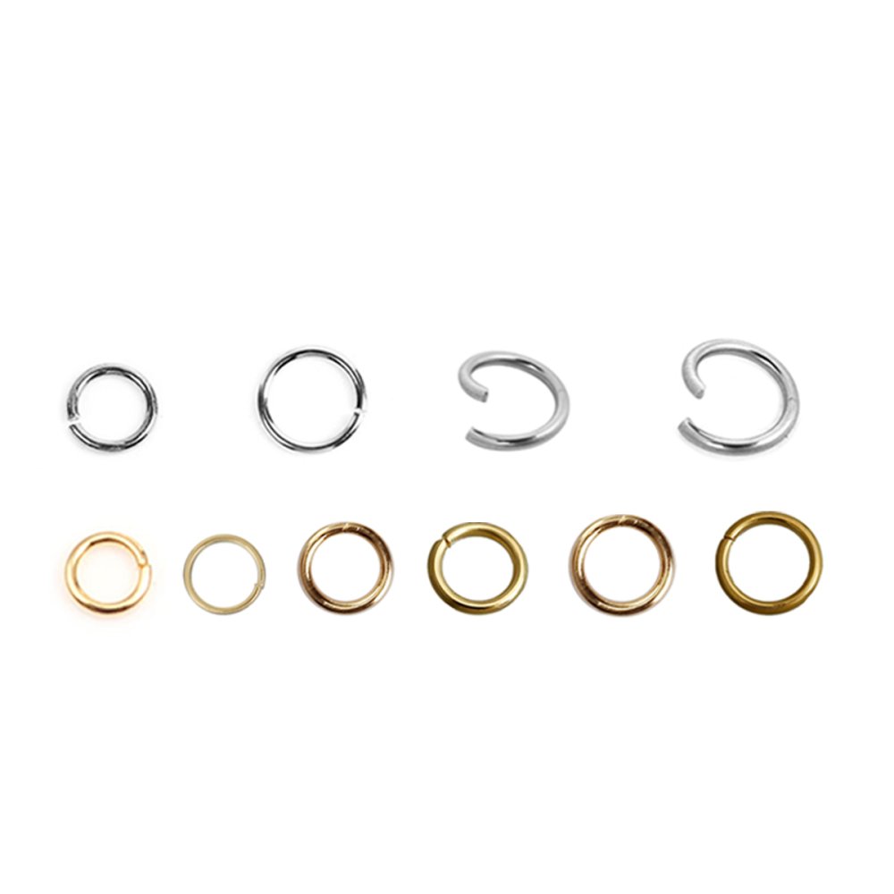 10 Anillos de junta abierta 04 mm Acero inoxidable nº 01-02