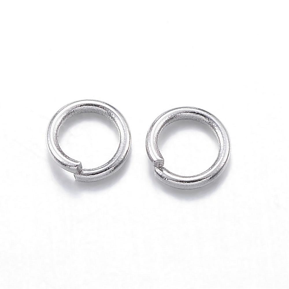 10 Anneaux de jonction ouvert 03 mm Inoxydable argent 03