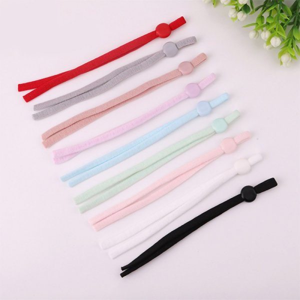 10 cintas de cord&oacute;n el&aacute;stico rosa con hebilla ajustable para...