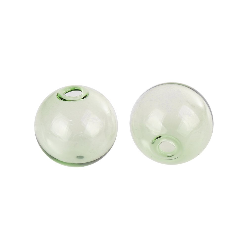 10 Bolas de vidrio redondas 12mm Verde para rellenar