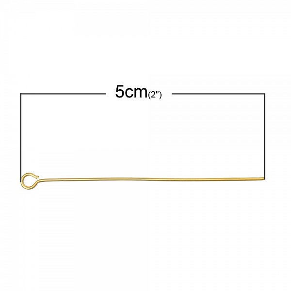 10 clavos c&aacute;ncamo de 50 mm chapado en oro de 18 quilates