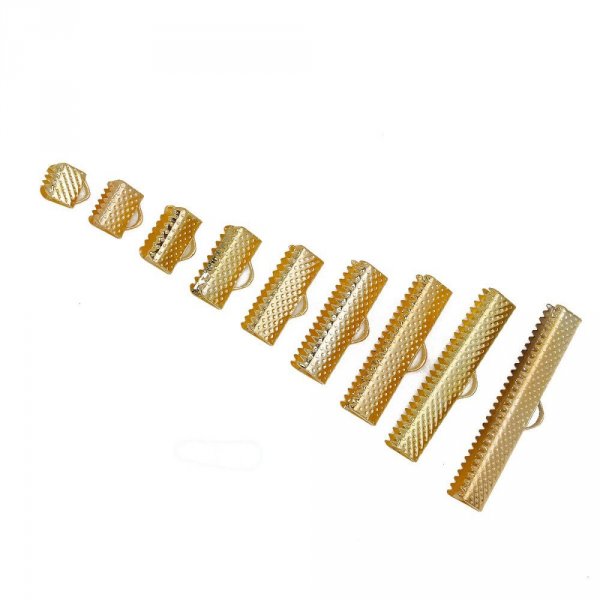 10 Puntas de Garra para Cord&oacute;n 16 x 08 mm Oro
