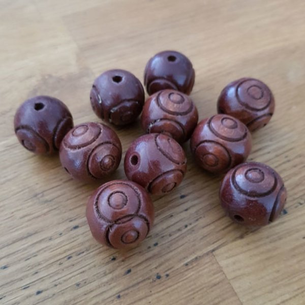 10 cuentas redondas 18/18 mm N&deg;01