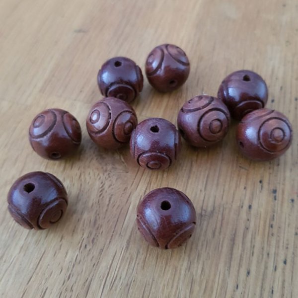 10 cuentas redondas 18/18 mm N&deg;01