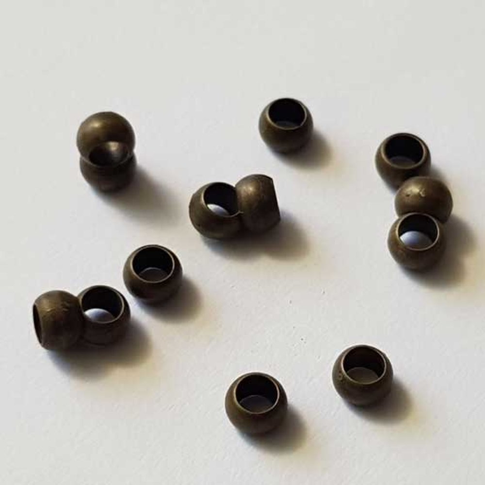 10 Perles à écraser de 2.5 mm