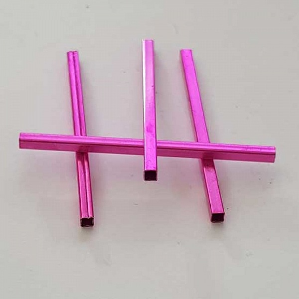 10 Tubes Carr&eacute;s 40 mm Rose