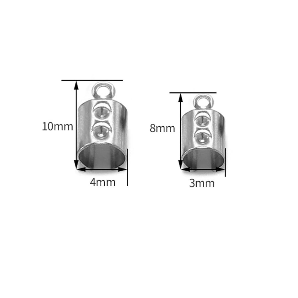 10 puntas de acero inoxidable para aplastar, pellizcar, doblar y pegar de 2 mm x 8 mm