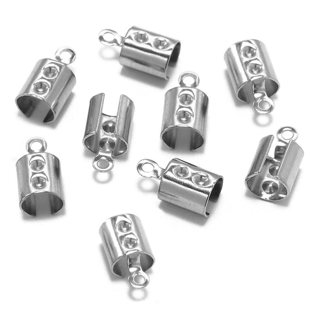 10 puntas de acero inoxidable para aplastar, pellizcar, doblar y pegar 4mm x 10mm