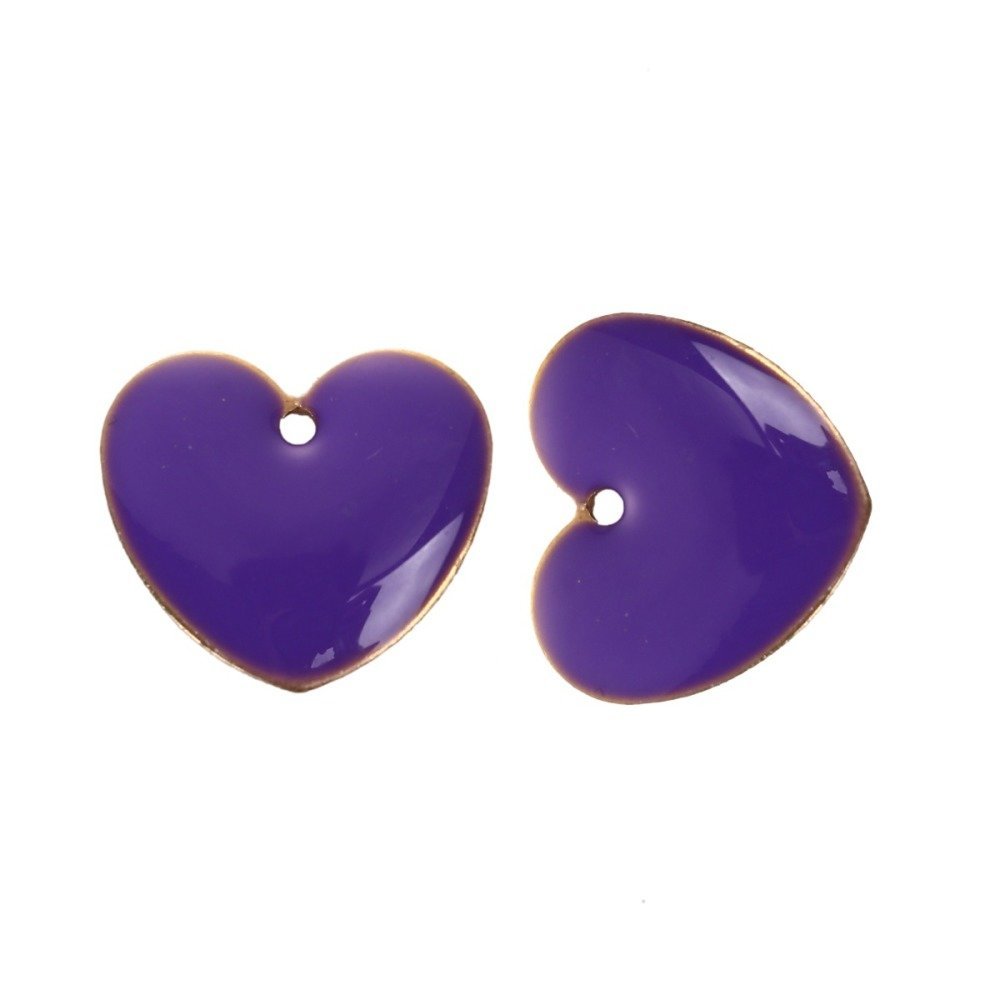 10 lentejuelas plateadas esmaltadas doble cara corazón N°01