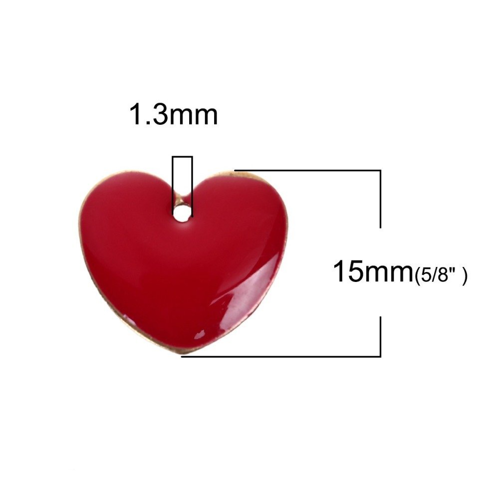 10 lentejuelas plateadas esmaltadas doble cara corazón N°03