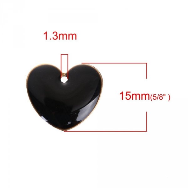 10 lentejuelas plateadas esmaltadas doble cara coraz&oacute;n N&deg;06