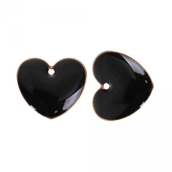 10 lentejuelas plateadas esmaltadas doble cara coraz&oacute;n N&deg;06