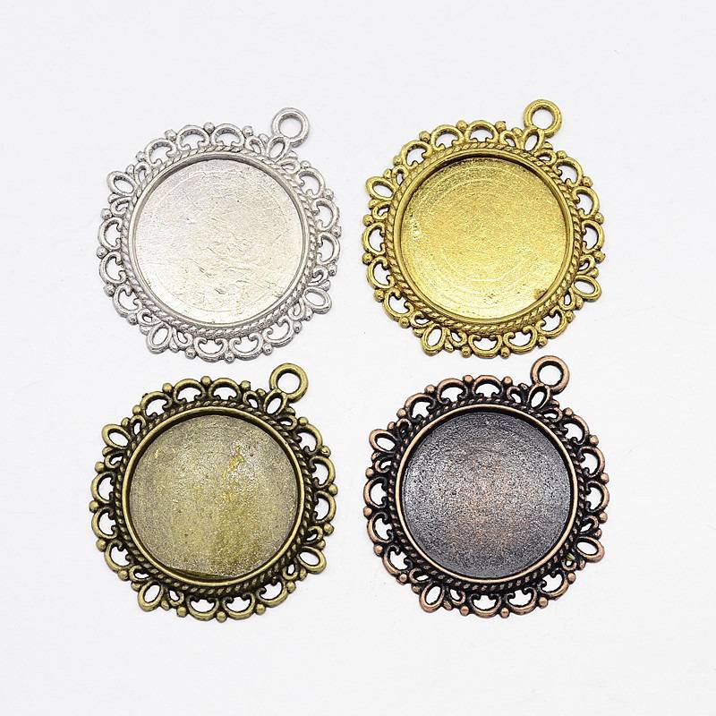 10 x 20mm surtidos soportes cabujón, colgantes cabujón X0013NR 