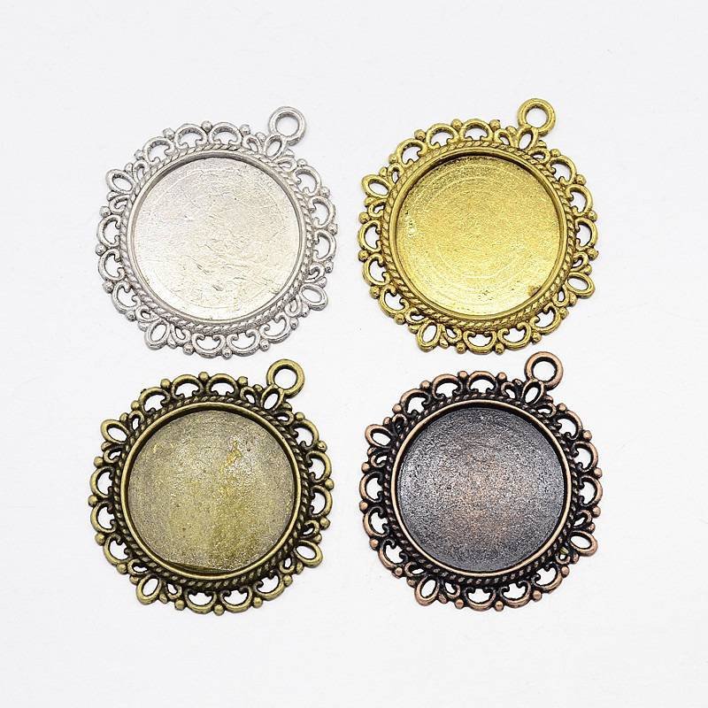 10 x 20mm surtidos soportes cabujón, colgantes cabujón X0013NR 