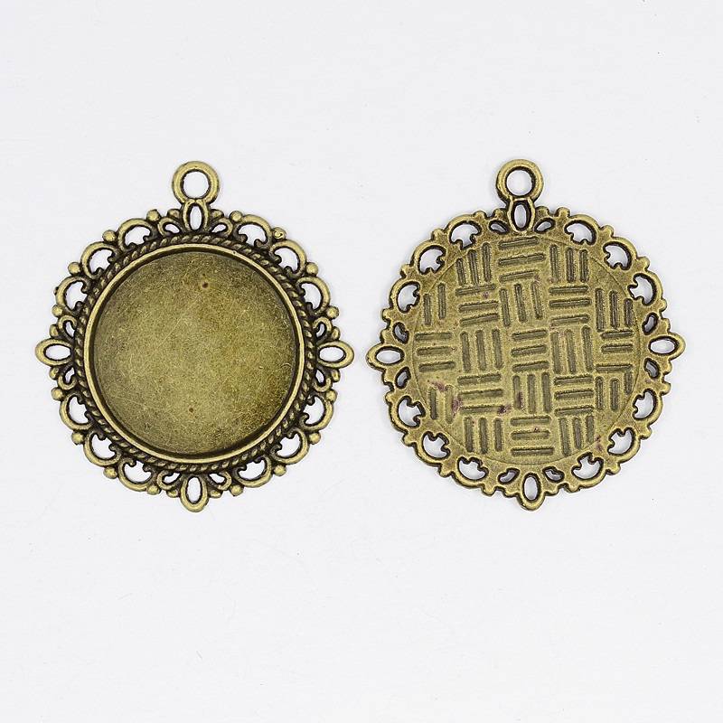 10 x 20mm surtidos soportes cabujón, colgantes cabujón X0013NR 