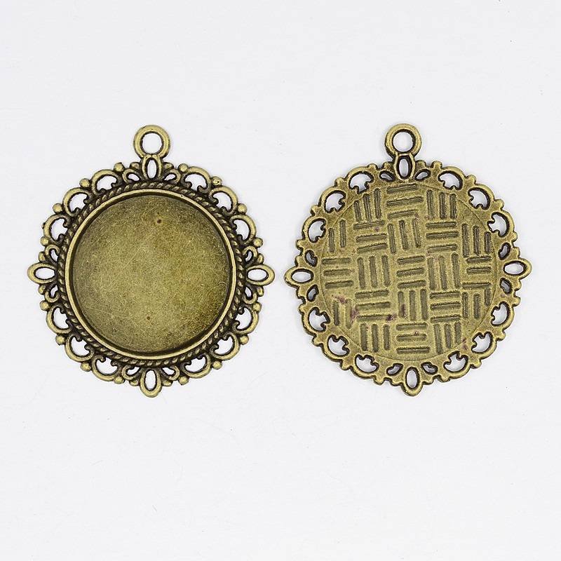 10 x 20mm surtidos soportes cabujón, colgantes cabujón X0013NR 