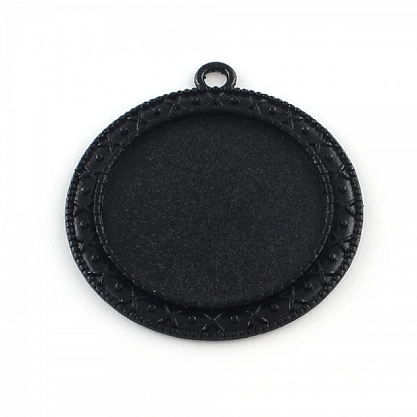 10 x 30mm negro cabuj&oacute;n titulares, cabuj&oacute;n colgantes 06NR