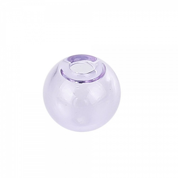 1 Bola redonda de vidrio para rellenar 12mm Morado