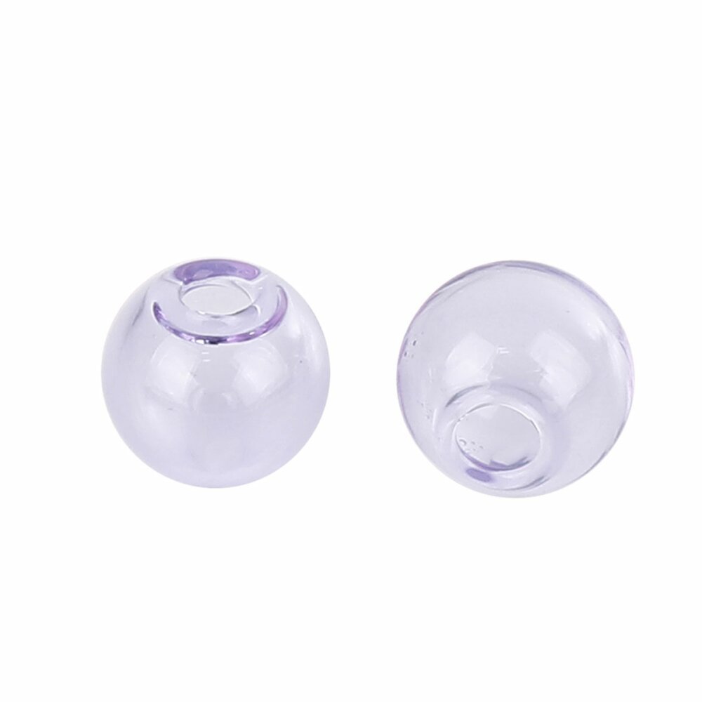 1 Bola de cristal redonda para rellenar Morado de 16 mm