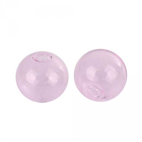 1 x Bola de cristal redonda rosa de 20 mm para rellenar