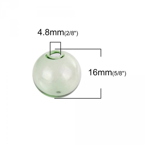 1 Bola redonda de vidrio para rellenar 16mm Verde