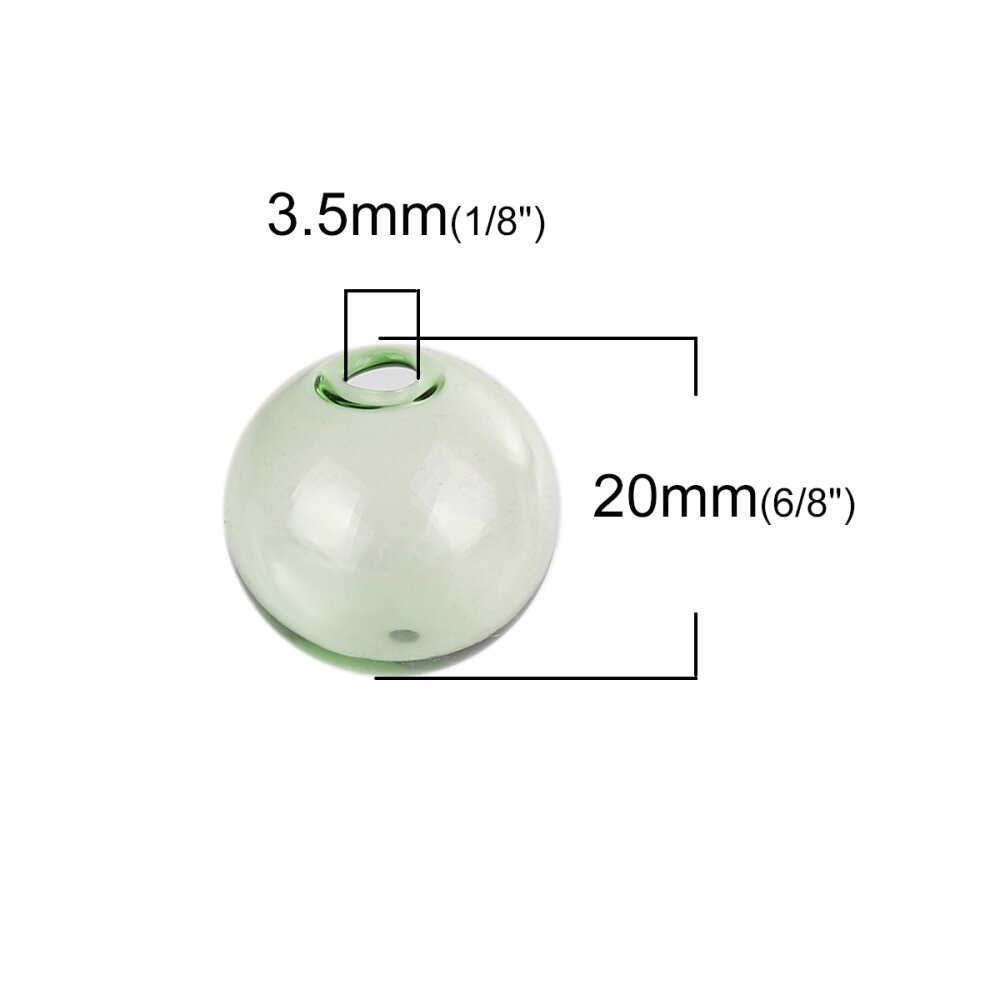 1 bola de cristal redonda de 20 mm Verde para rellenar