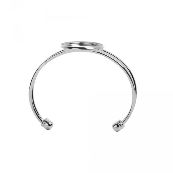 1 pulsera soporte cabuj&oacute;n + 1 cabuj&oacute;n de vidrio 25 mm N&deg;01