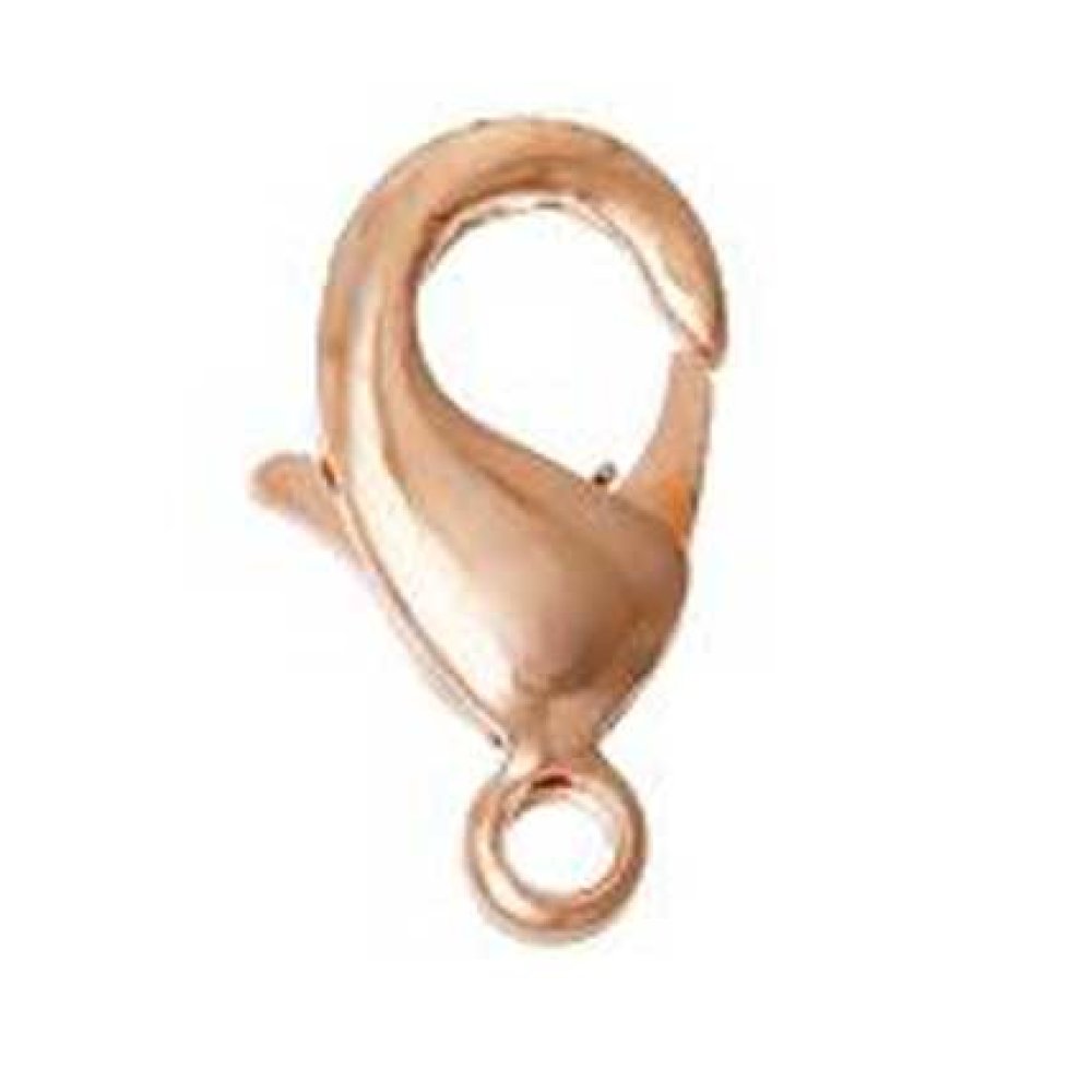 1 Cierre mosquetón 15 x 08 mm Oro Rosado