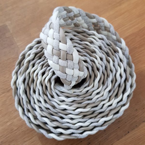 1 metro de cuero trenzado N&deg;01 30 mm