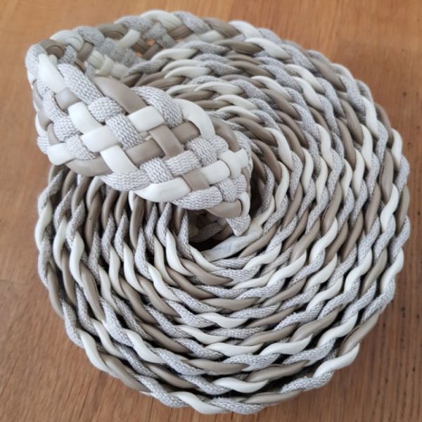 1 metro de cuero trenzado N&deg;01 30 mm