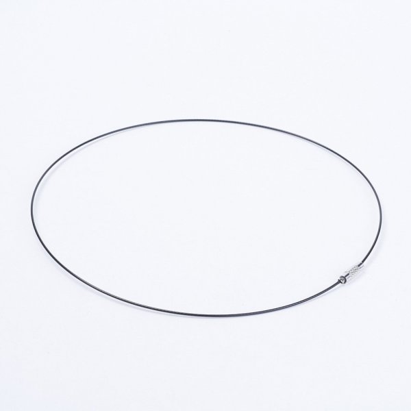 1 collar hilo r&iacute;gido cableado cierre negro a tornillo N&deg;01