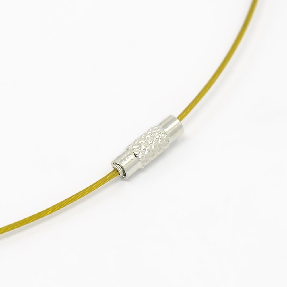 1 collar cableado rígido verde amarillo cierre a tornillo N°01