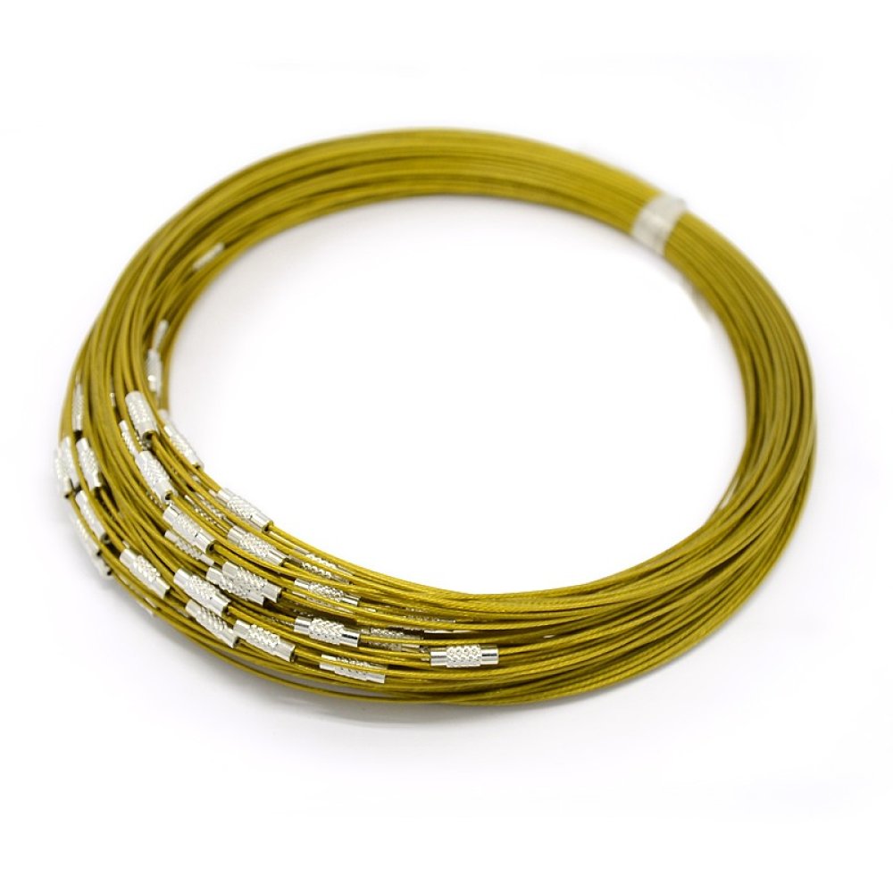 1 collar cableado rígido verde amarillo cierre a tornillo N°01