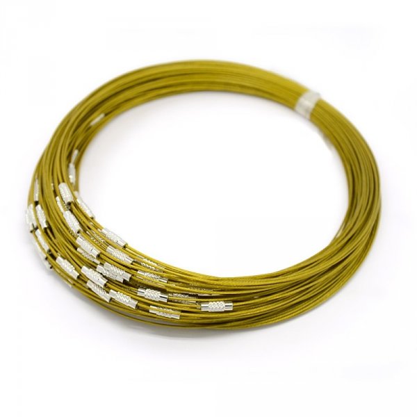 1 collar cableado r&iacute;gido verde amarillo cierre a tornillo N&deg;01