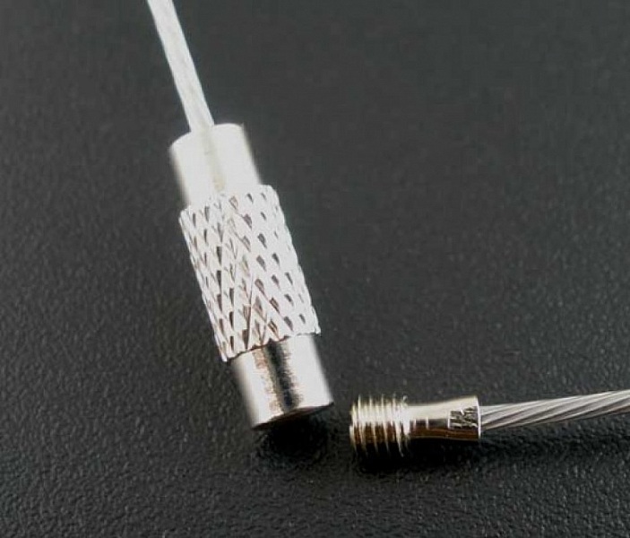 1 collar hilo r&iacute;gido cableado cierre de rosca gris N&deg;01