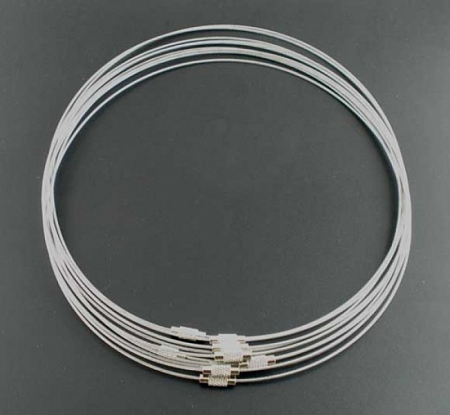 1 collar hilo r&iacute;gido cableado cierre de rosca gris N&deg;01
