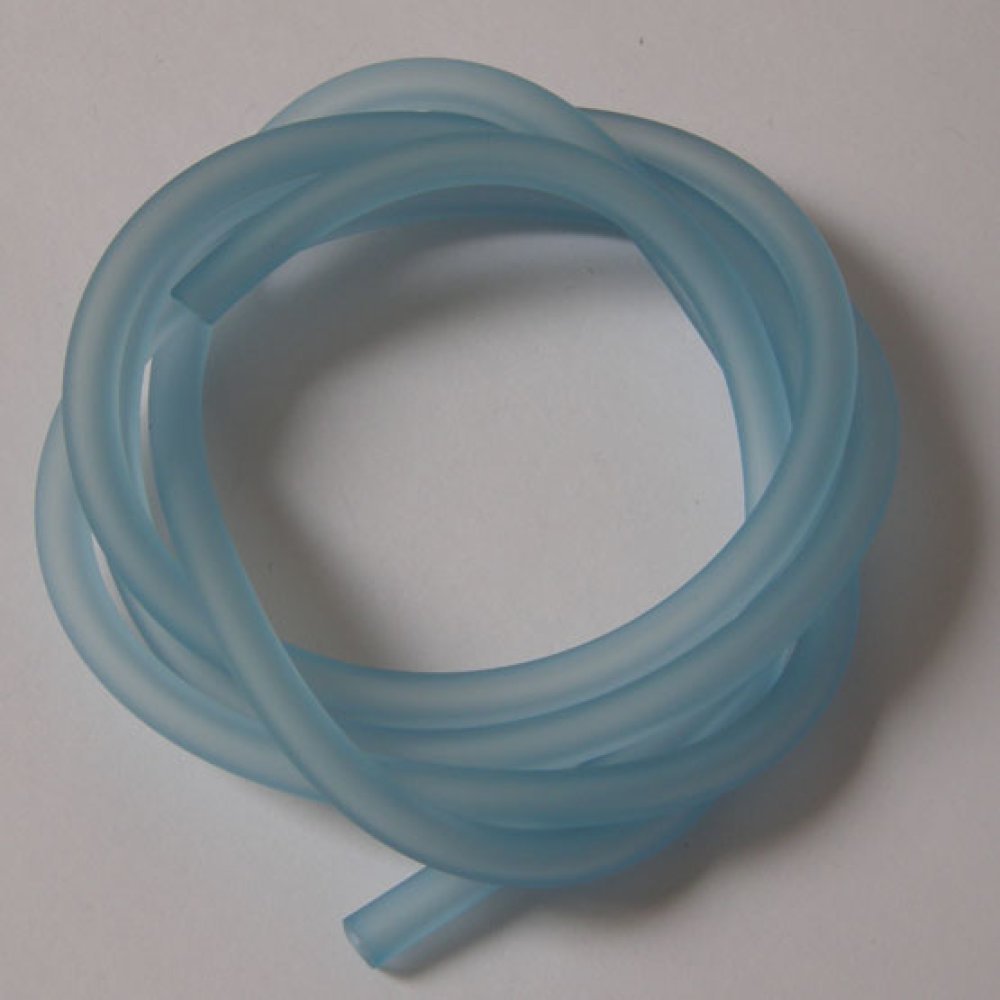 1 mètre cordon Pvc Creux 3 mm Aquamarine