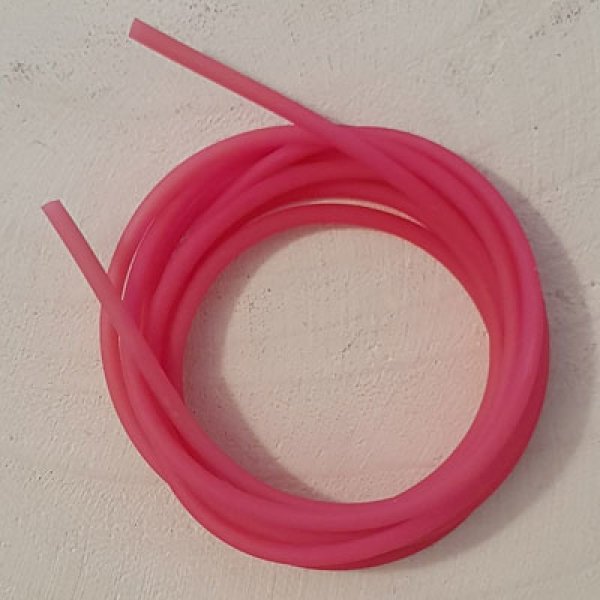 1 metro de cord&oacute;n de pvc hueco de 2 mm Fushia.
