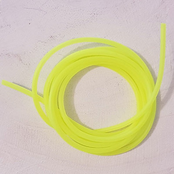 1 metro de cord&oacute;n hueco de pvc de 2 mm en amarillo fluorescente.