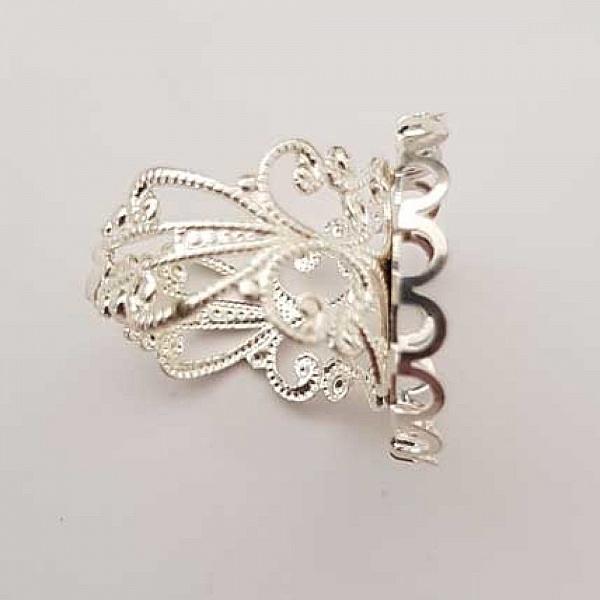 1 support bague cabochon de 20 mm Argent N&deg;22