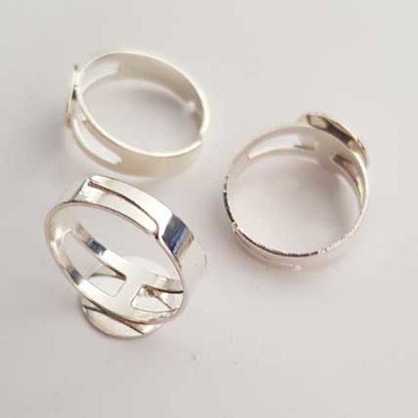 1 support bague ronde de 12 mm Argent N&deg;26