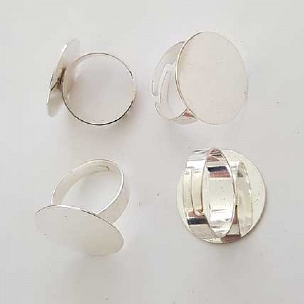 1 support bague ronde de 15 mm Argent N&deg;30