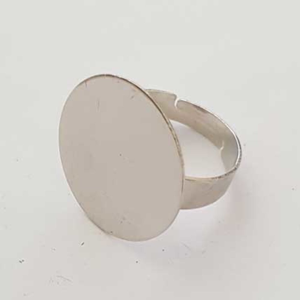 1 support bague ronde de 22 mm Argent N°30