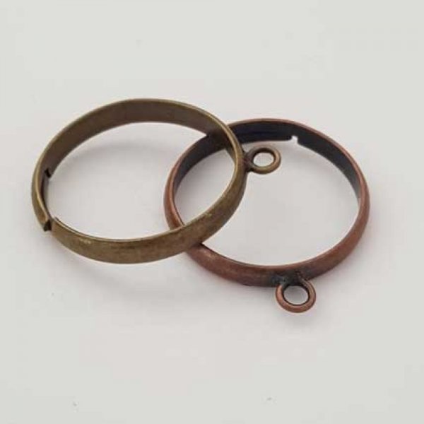 1 support bague r&eacute;glable 1 anneau Bronze N&deg;02