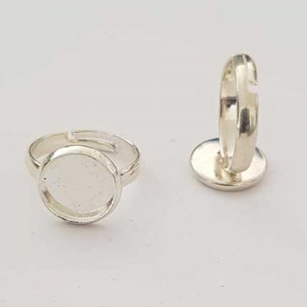 1 support bague r&eacute;glable de 10 mm Argent N&deg;24