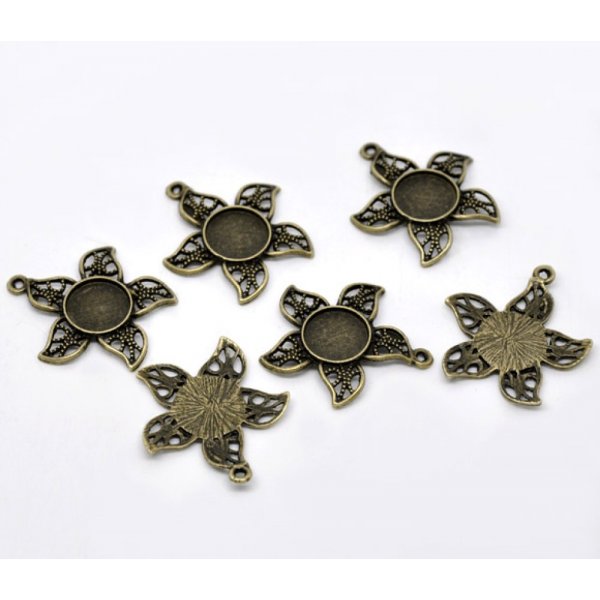 1 soporte para cabuj&oacute;n 12 mm N&deg;08 Bronce